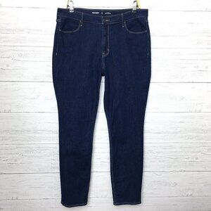 Old Navy Jeans Wow Straight Leg High Rise Dark Wash Stretch size 14L length 30"